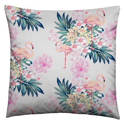 Coussin Flamants Roses Pastel