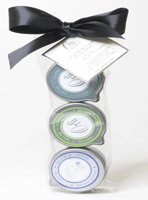 Sports Trio Massage Candle Gift Pack