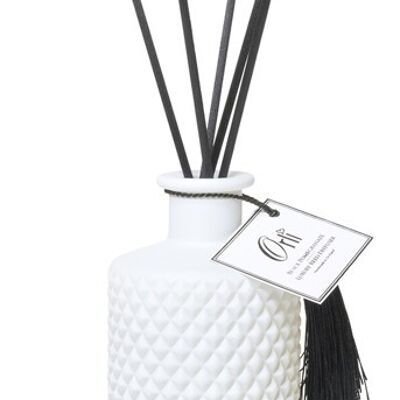 Luxuriöser weißer böhmischer Reed-Diffusor in Granatapfel Noir – 200ml