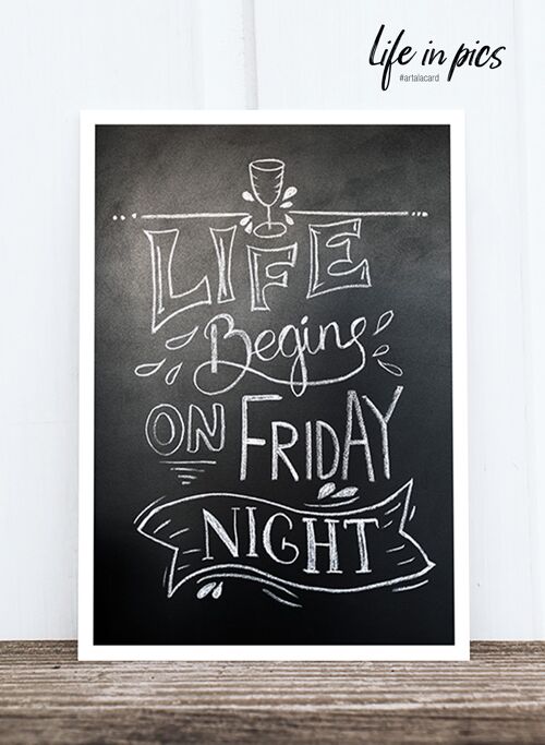 Life in Pic's Foto-Postkarte: Friday night