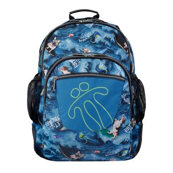 Sac à dos scolaire - Crayoles Azul_1 1