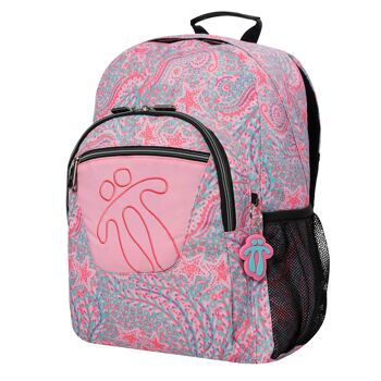 Sac à dos scolaire adaptable au chariot - Acuareles Rosa_1 2