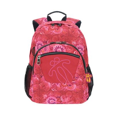 Mochila escolar adaptable a carro - Acuareles Rosa_8