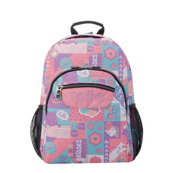 Sac à dos scolaire adaptable sur chariot à glaces et fruits - Acuareles Multicolor_1 1