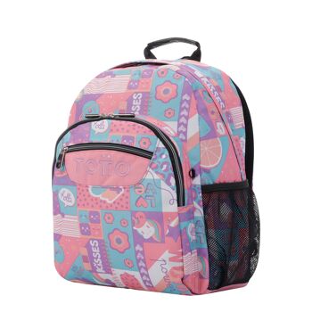 Sac à dos scolaire adaptable sur chariot à glaces et fruits - Acuareles Multicolor_1 2