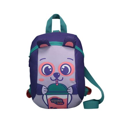 Mochila infantil estampado conejito - Cornejo Morado_1