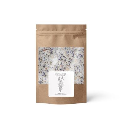 Sal de baño natural de lavanda 99% NATURAL | VEGANO Y LIBRE DE CRUELDAD | HECHO A MANO | Certificado PETA