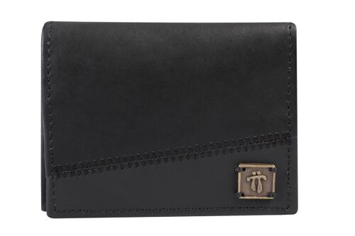 Cartera cuero hombre - Dalix Negro_1