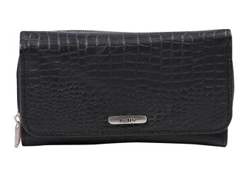 Portefeuille femme en cuir - Angara Negro_1 1