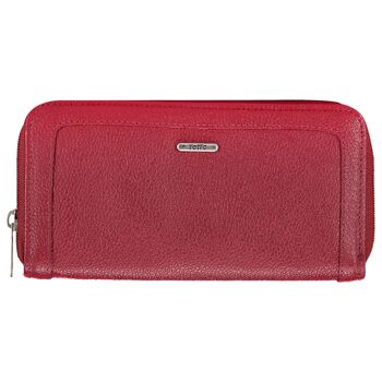 Portefeuille en cuir pour femme - Suryn Rojo_1 1