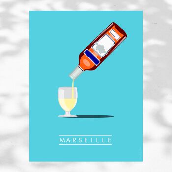 Affiche Marseille - Bleu 2