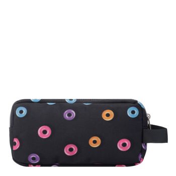 Trousse d'école avec trois compartiments donuts - Agapec Negro_1 3