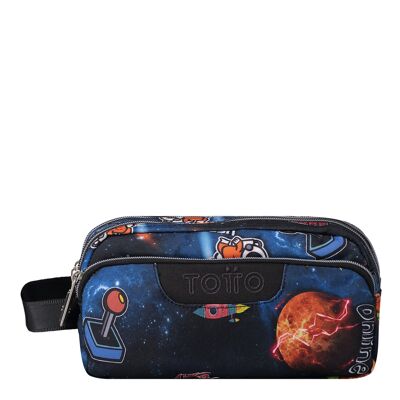 Estuche escolar tres compartimentos estampado galaxia - Agapec Multicolor_1