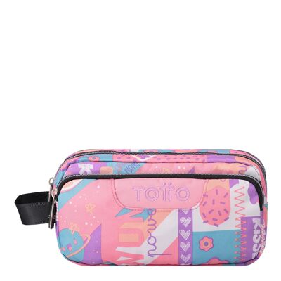 Estuche escolar tres compartimentos helados y frutas - Agapec Multicolor_1