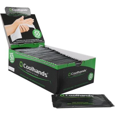 Coolhands Single Folded - 10 boxes (50 wipes/box)