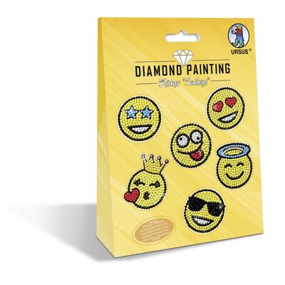 Etiqueta engomada de la pintura del diamante "emoticonos"