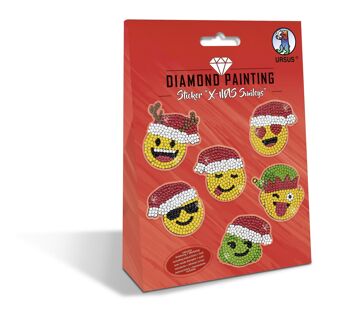 Sticker Peinture Diamant "Smileys de Noël" 5