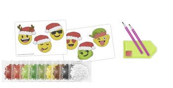 Sticker Peinture Diamant "Smileys de Noël" 6