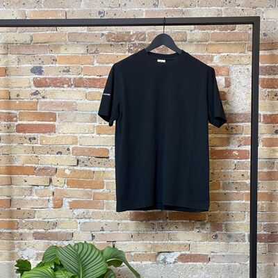 T-shirt Iconique noir en coton recycle