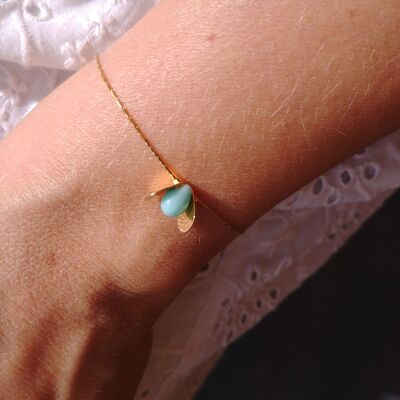 Drop turquoise bracelet
