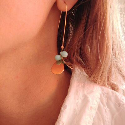 Drop turquoise earrings