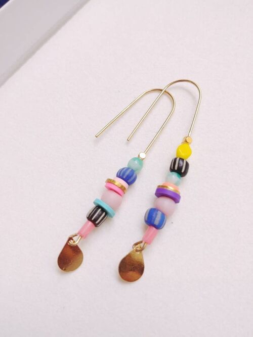 Boucles d'oreilles AWA multicolore