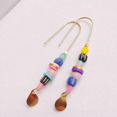 Boucles d'oreilles AWA multicolore