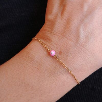 Pulsera Lucky Eye rosa