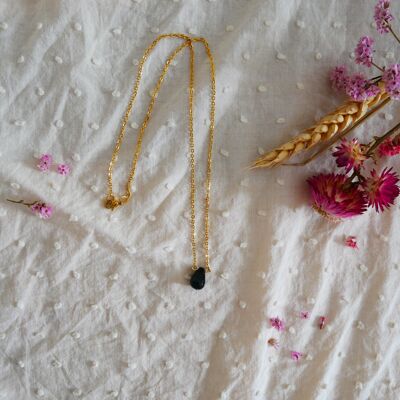 Collier goutte Onyx