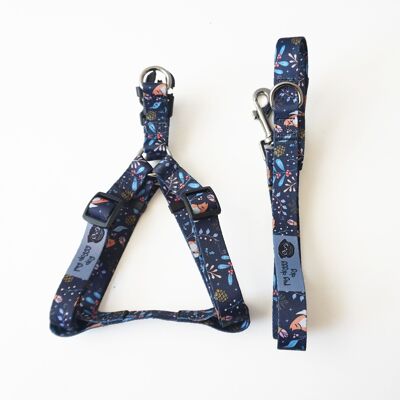 Enchanted Forest print harness and lead set