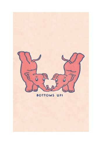 Bottoms Up Pink Elephant, San Francisco, 1930 [Portrait Prints] - A4 (210x297mm) Archival Print (Sans cadre) 1