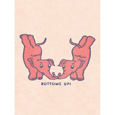 Bottoms Up Pink Elephant, San Francisco, années 1930 [Portrait Prints] - A2 (420x594mm) Archival Print (Sans cadre)