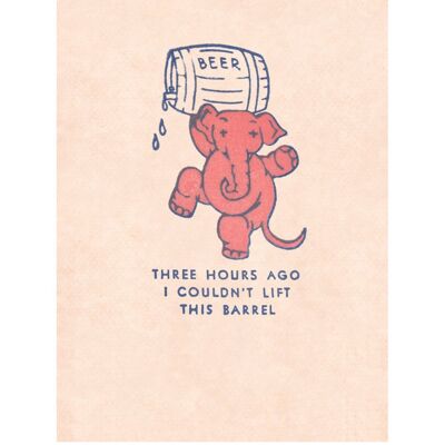 I Couldn't Lift This Barrel Pink Elephant, San Francisco, 1930s [Portrait Prints] - A3 (297x420mm) Archival Print (Unframed)