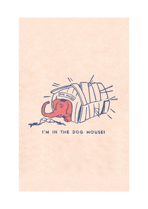 I'm In The Dog House Pink Elephant, San Francisco, 1930s [Portrait Prints] - A4 (210x297mm) Archival Print (Unframed)