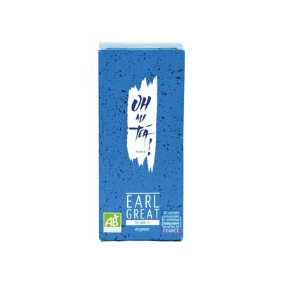 EARL GREAT - Caja de 20 bolsitas de té biodegradables