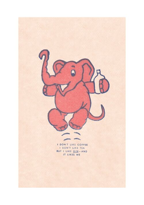 I Like Gin Pink Elephant, San Francisco, 1930s [Portrait Prints] - A2 (420x594mm) Archival Print (Unframed)