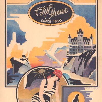 Cliff House, San Francisco, California, década de 1970 - Impresión de archivo A4 (210 x 297 mm) (sin marco)