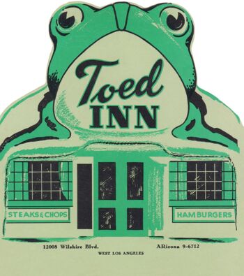 Toed Inn, Los Angeles, Californie, 1953 - 50 x 76 cm (20 x 30 pouces) impression d'archives (sans cadre) 1