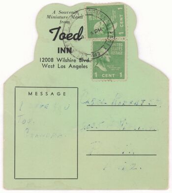 Toed Inn, Los Angeles, Californie, 1953 - 50 x 76 cm (20 x 30 pouces) impression d'archives (sans cadre) 3
