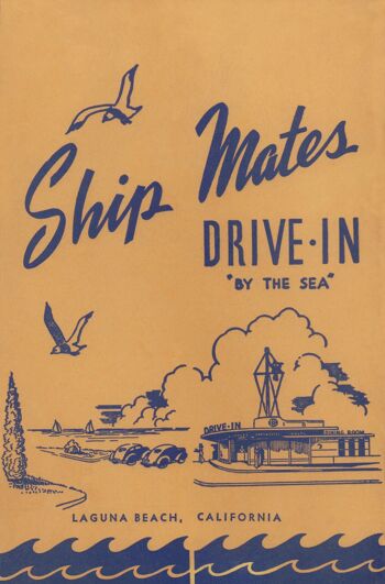 Ship Mates Drive-In, Laguna Beach des années 1950 - A2 (420 x 594 mm) impression d'archives (sans cadre) 1