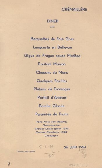 Homard & Chef, Rouen, France, 1954 - A1 (594x840mm) Tirage d'archives (Sans cadre) 2