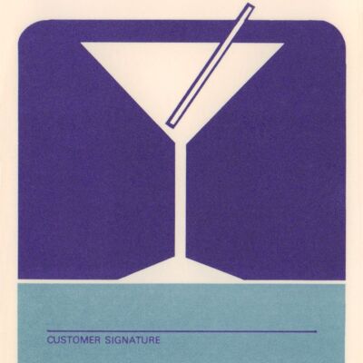 Eastern Air Lines In Flight Beverage Card, 1976 - A4 (210x297mm) Archival Print (Unframed)