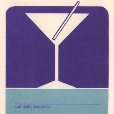 Biglietto per bevande Eastern Air Lines In Flight, 1976 - A3 (297 x 420 mm) Stampa d'archivio (senza cornice)