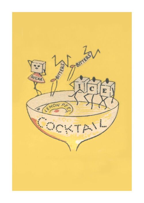 Alexander Cocktail 1930s Matchbook - A4 (210x297mm) Archival Print (Unframed)