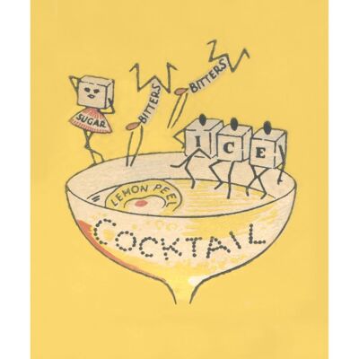 Alexander Cocktail 1930s Matchbook - A2 (420 x 594 mm) Stampa d'archivio (senza cornice)