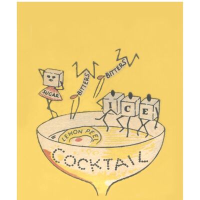 Alexander Cocktail 1930s Matchbook - 50x76cm (20x30 inch) Archival Print (Unframed)