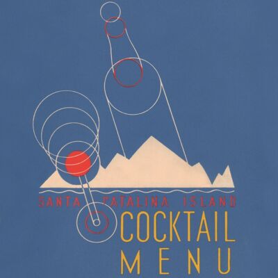 St Catherine Hotel Cocktails, Catalina Island, California, 1941 - A3+ (329x483mm, 13x19 inch) Archival Print (Unframed)