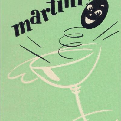 Martini Olive Detail von Mark Twain Hotel, Hannibal MO, 1950er Jahre - A4 (210 x 297 mm) Archivdruck (ungerahmt)