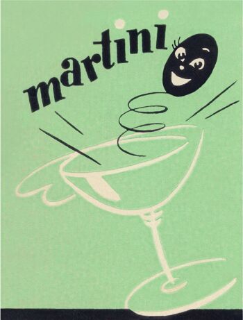 Martini Olive Detail de Mark Twain Hotel, Hannibal MO, années 1950 - A3 (297x420mm) impression d'archives (sans cadre) 1