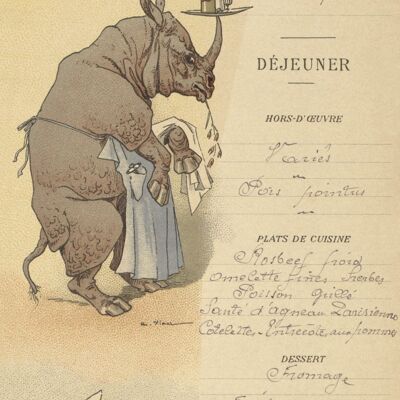 Le Paquebot Équateur, 1901 (Rhino) - A3 (297x420mm) Archival Print (Unframed)